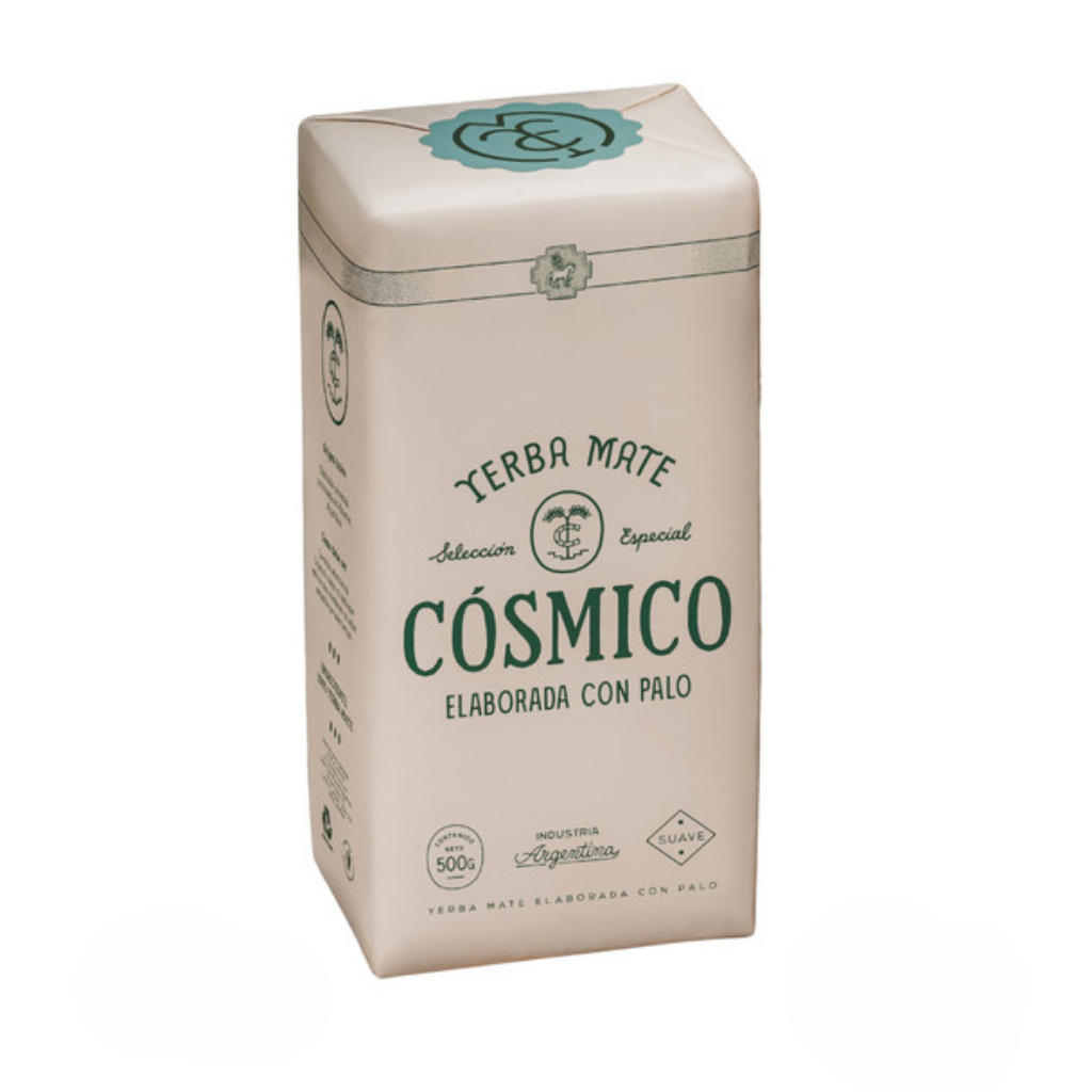 Cosmico Yerba Mate Seleccion Especial Suave 500g bag, premium Argentinian yerba mate available in Australia