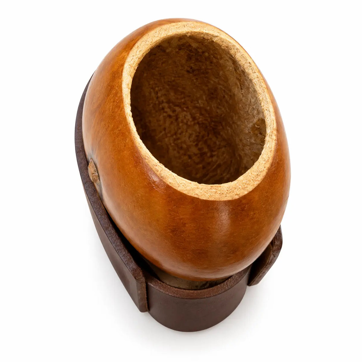 MATE CUP I Traditional Calabash Galleta Mate with Adjustable Leather Base