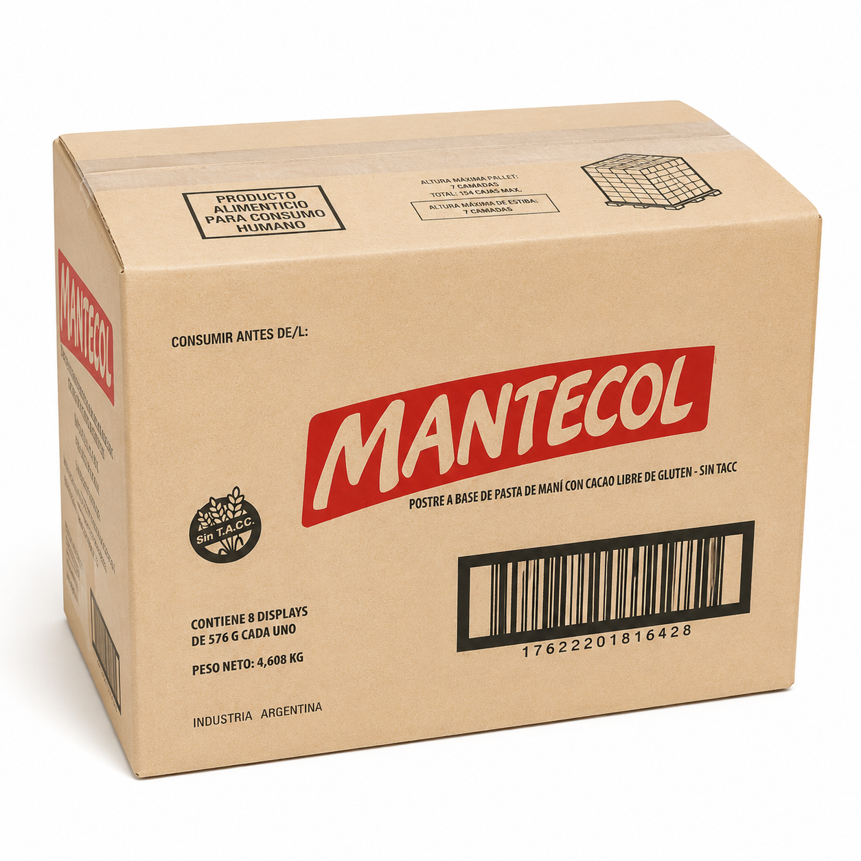 MANTECOL I Peanut Nougat Bar I Box x8 displays