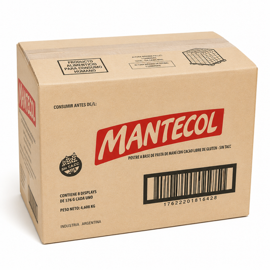 MANTECOL I Peanut Nougat Bar I Box x8 displays