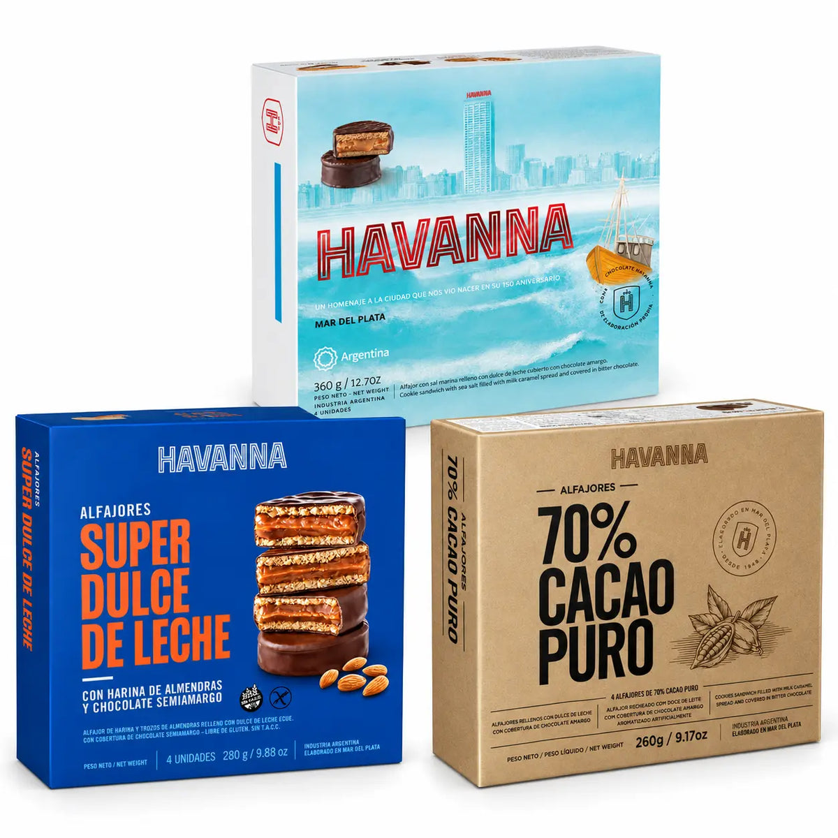 Havanna Premium Alfajor Selection | 12 Alfajores, 3 Varieties