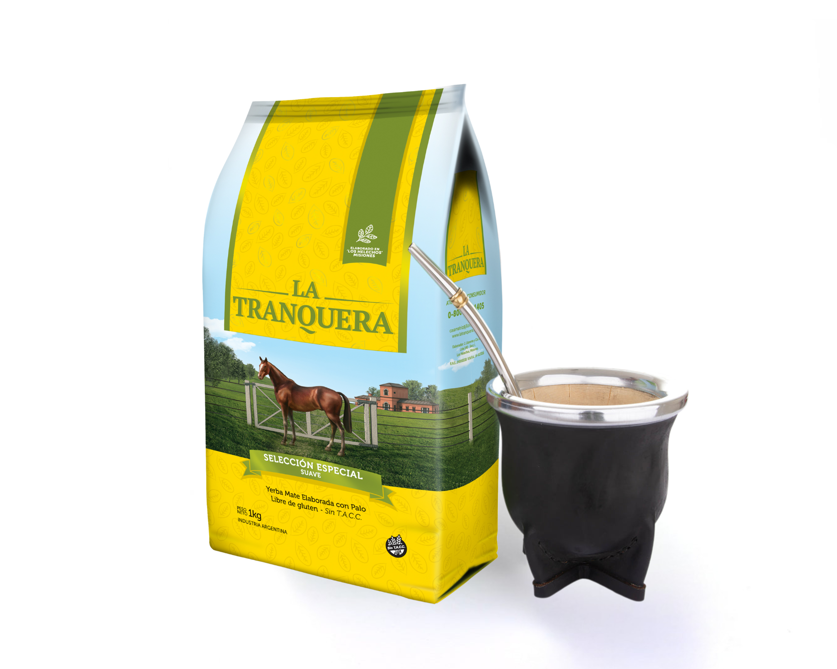 Authentic Yerba Mate Beginner Kit La Tranquera Suave 1Kg - The Argentinian Market