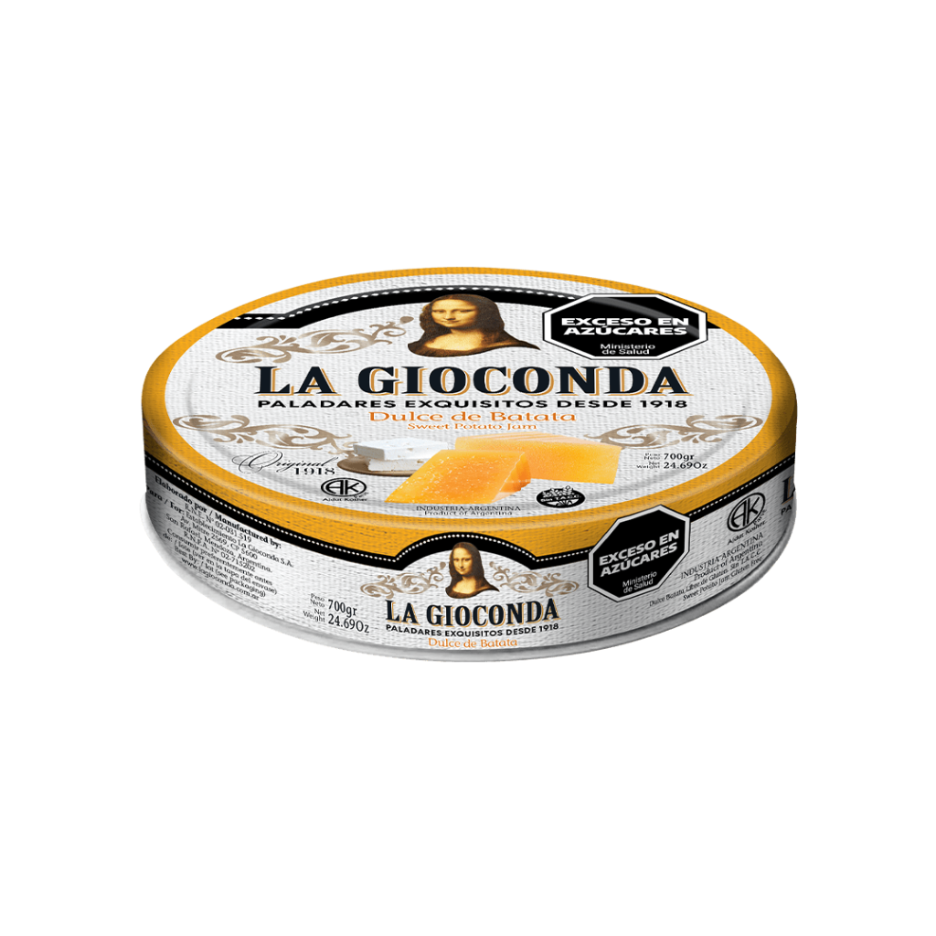 La Gioconda Sweet Potato Paste 700g tin - Authentic Argentinian Dulce de Batata for Postre Vigilante.