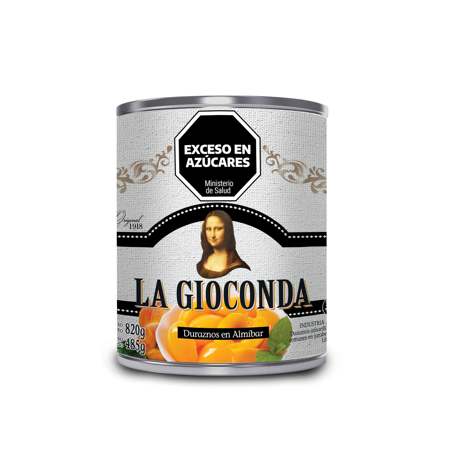 La Gioconda Peaches in Syrup 820g can - Authentic Argentinian Duraznos en Almíbar halves