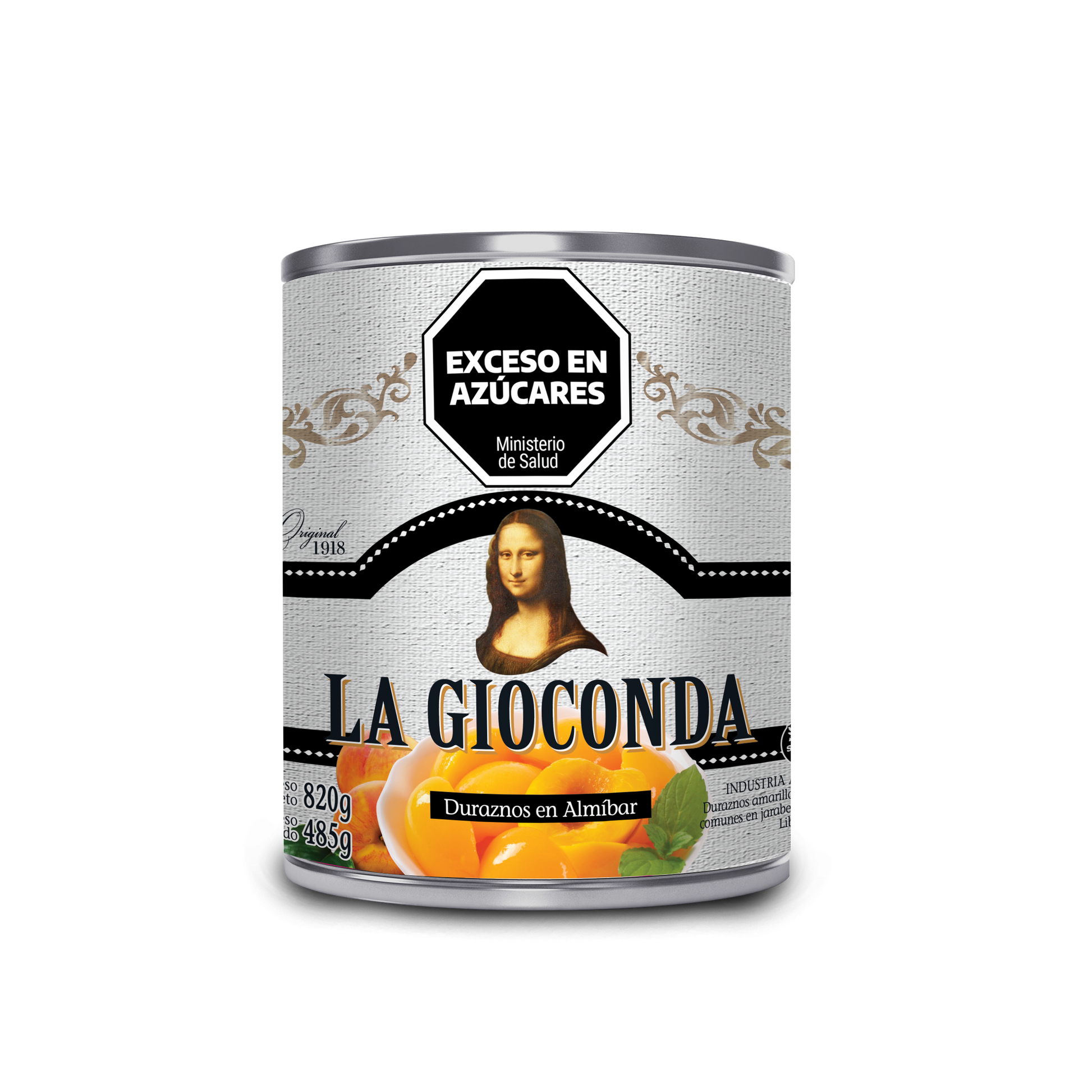 La Gioconda Peaches in Syrup 820g can - Authentic Argentinian Duraznos en Almíbar halves