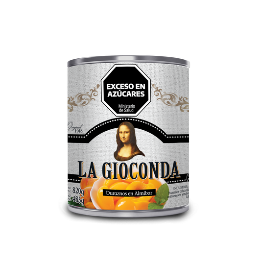 La Gioconda Peaches in Syrup 820g can - Authentic Argentinian Duraznos en Almíbar halves