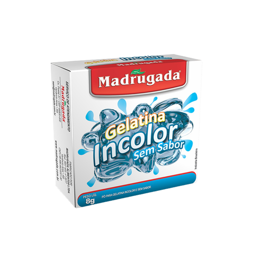 Madrugada Unflavoured Gelatin 8g sachet, authentic Gelatina Sin Sabor for Argentinian desserts in Australia.