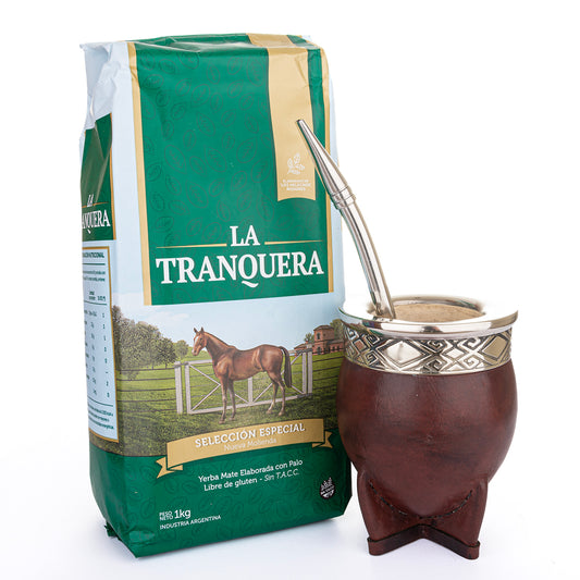 Mate Kit Pro authentic Argentinian yerba mate set with Imperial gourd and bombilla straw