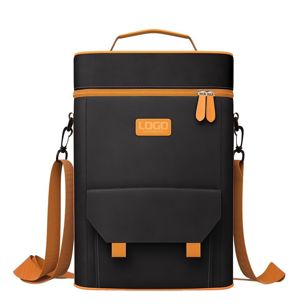Premium black Matera Yerba Mate bag with adjustable shoulder strap and thermos compartment - The Argentinian Market