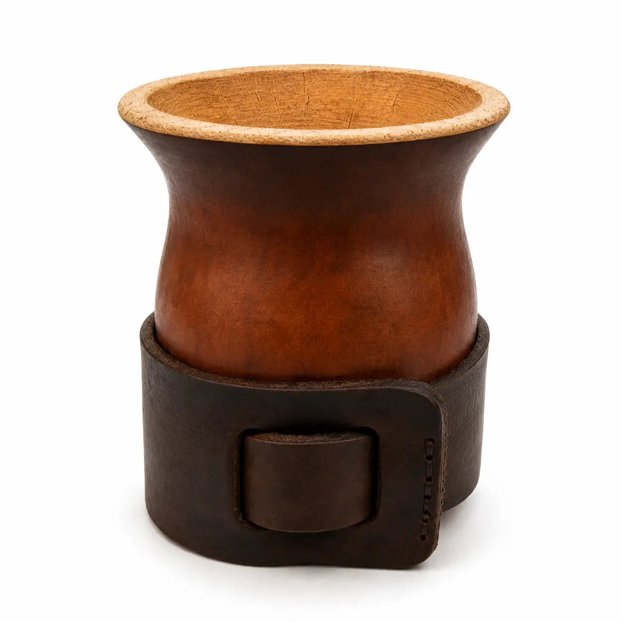 MATE CUP I Naked Calabash Leather Stand