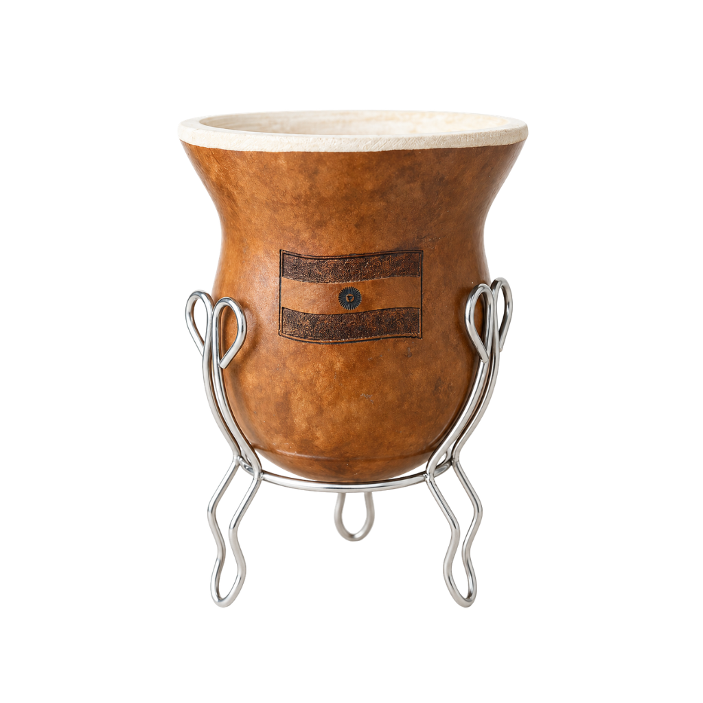 MATE CUP I Naked Calabash Argentina flag