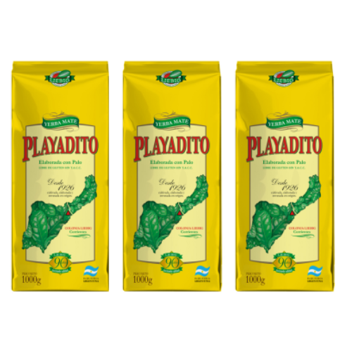 Playadito Yerba Mate 3kg bulk yellow bag - Authentic Argentinian tea imported to Australia