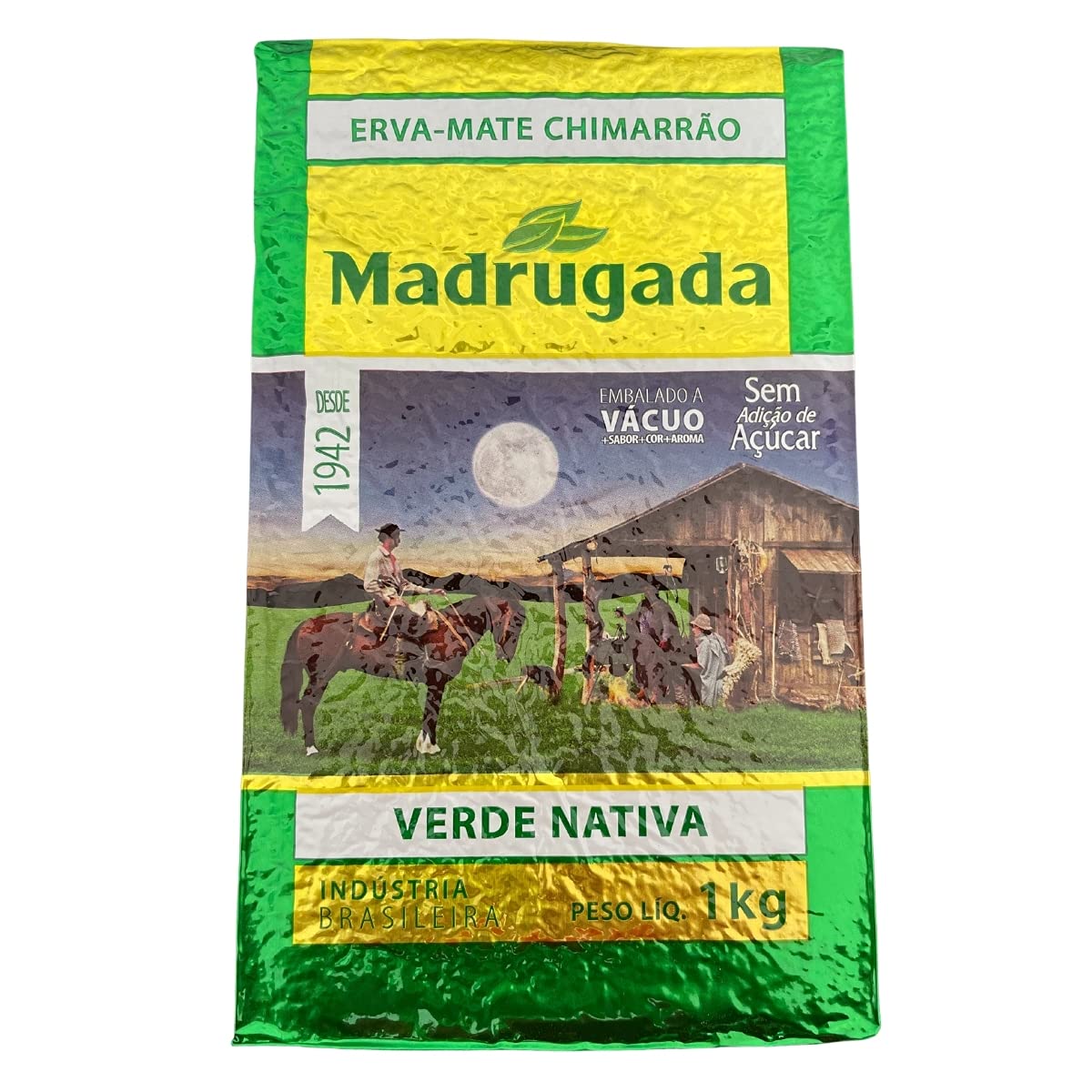 Madrugada Chimarrão Verde Nativa 1kg bag - Authentic Brazilian Erva Mate available in Australia