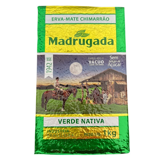 Madrugada Chimarrão Verde Nativa 1kg bag - Authentic Brazilian Erva Mate available in Australia