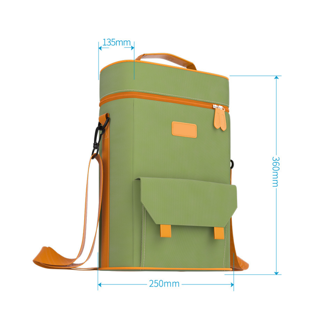 Green Matera with adjustable shoulder strap and thermos compartment - The Argentinian Market
