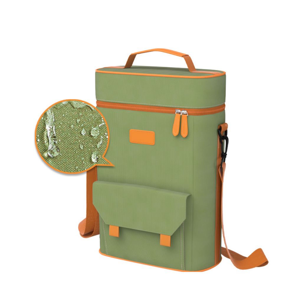 Close up of the reinforced stitching and durable material of the Argentinian Matera carry case for mate kits