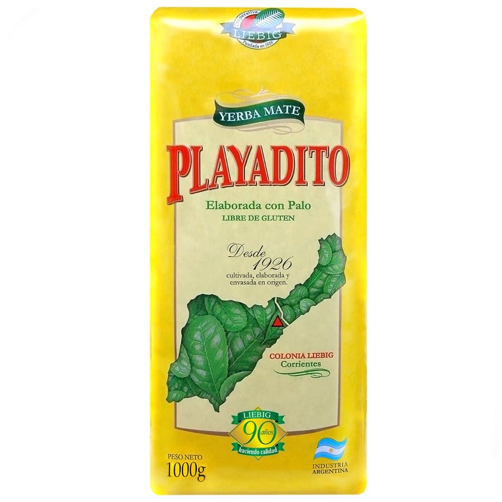 Playadito Yerba Mate 1kg yellow bag, authentic Argentinian tea exported to Australia