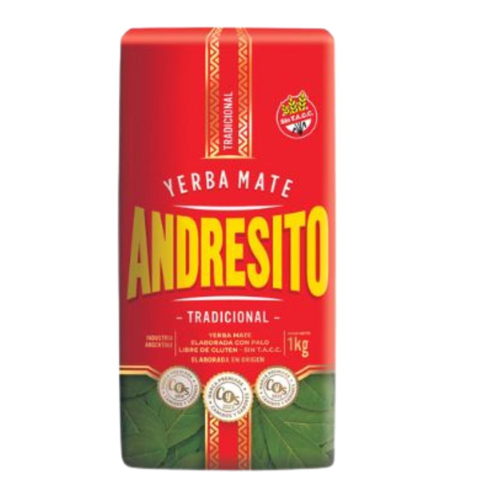 Yerba Mate Andresito Tradicional 1kg bag front view - Authentic Argentinian yerba mate in Australia
